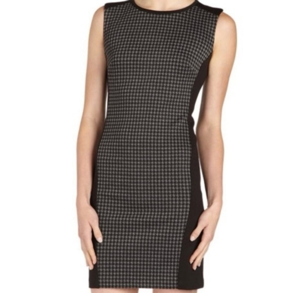 Laundry by Shelli Segal Houndstooth Sheath Dress- Size 8 - Picture 1 of 9